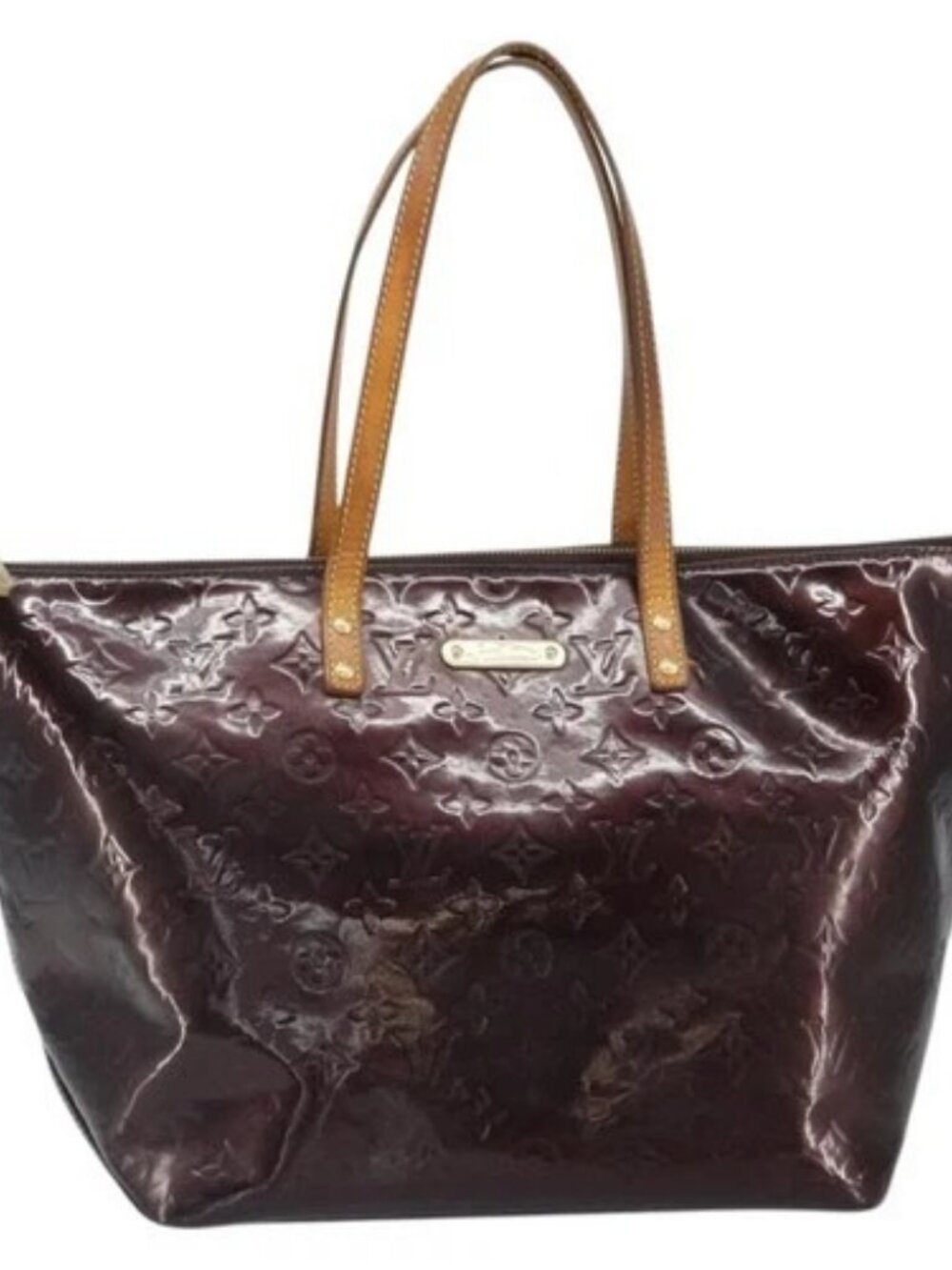 LOUIS VUITTON Monogram Vernis Bellevue GM Tote Bag Amarante M93589 Auth 162014 - Picture 10 of 16